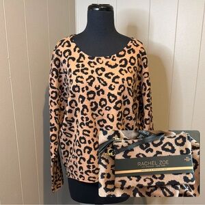 Rachel Zoe Women’s XL Boxy Crew Neck Sweater and Wrislet Set